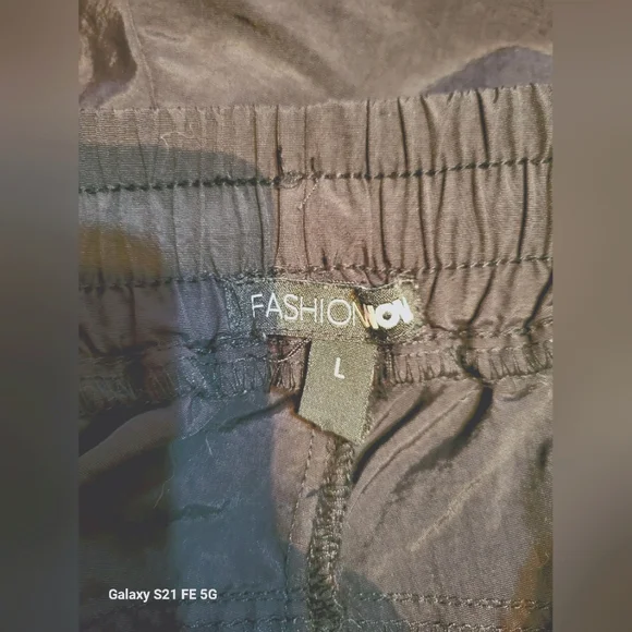 Women's Black Drawstring Pants - Picture 3 of 3